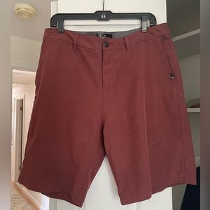 Mens Quiksilver Amphibian Shorts Maroon